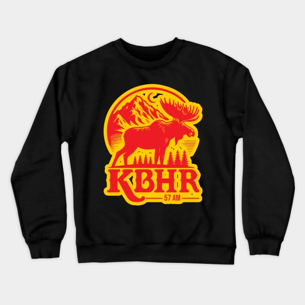 KBHR 57 AM //// Northern Exposure Radio Station Crewneck Sweatshirt by Trendsdk